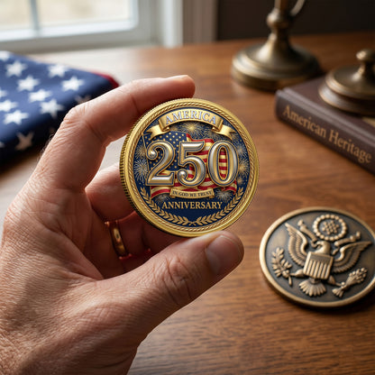 US America 250th Anniversary Commemorative Coin Commemorative Coin, Gold And Silver 250th Coin, July 4th Gifts