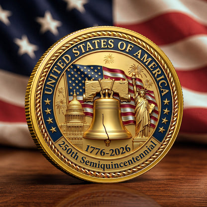 250th Anniversary Commemorative Coin, Gold And Silver 250th Coin, 1776-2026 Patriotic Independence Day Gifts ETHY-05056300