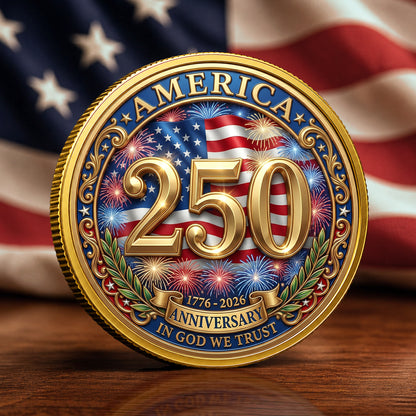 US America 1776-2026 250th Anniversary Commemorative Coin, Gold And Silver 250th Coin, Patriotic Gifts ETHY-05056300