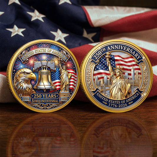 Independence Day 250th Anniversary Commemorative Coin, Gold And Silver 250th Coin, July 4th Gifts ETHY-05056300