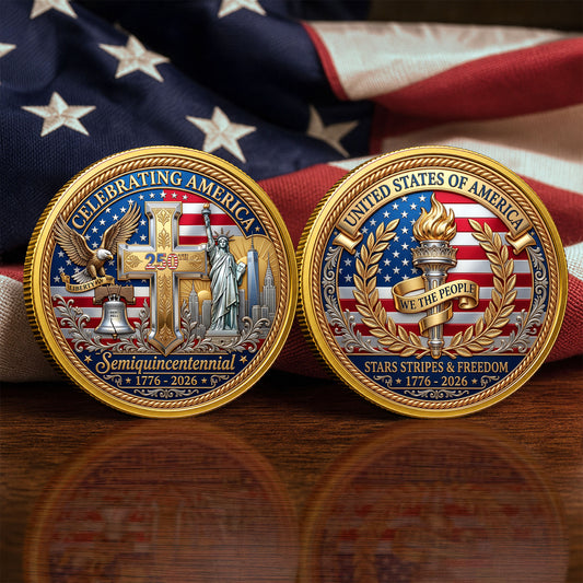 250th Anniversary Commemorative Coin, Gold And Silver 250th Coin, USA Freedom 1776-2026 We The People, Patriotic Gifts ETHY-05056300