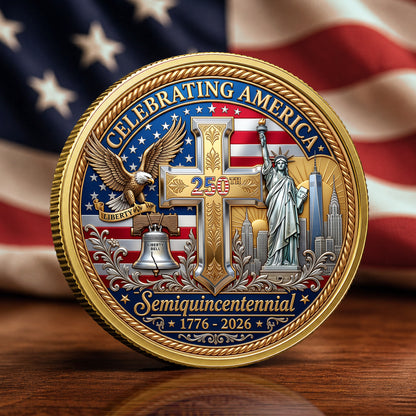 250th Anniversary Commemorative Coin, Gold And Silver 250th Coin, USA Freedom 1776-2026 We The People, Patriotic Gifts ETHY-05056300