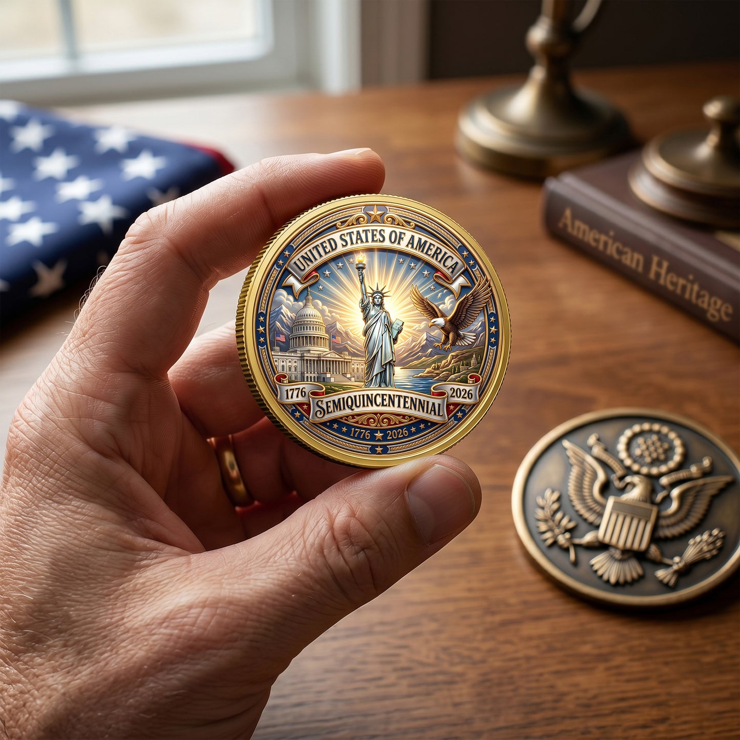 250 Years of Independence Commemorative Coin, Gold And Silver 250th Coin, 4th of July Patriotic Gift ETHY-05056300