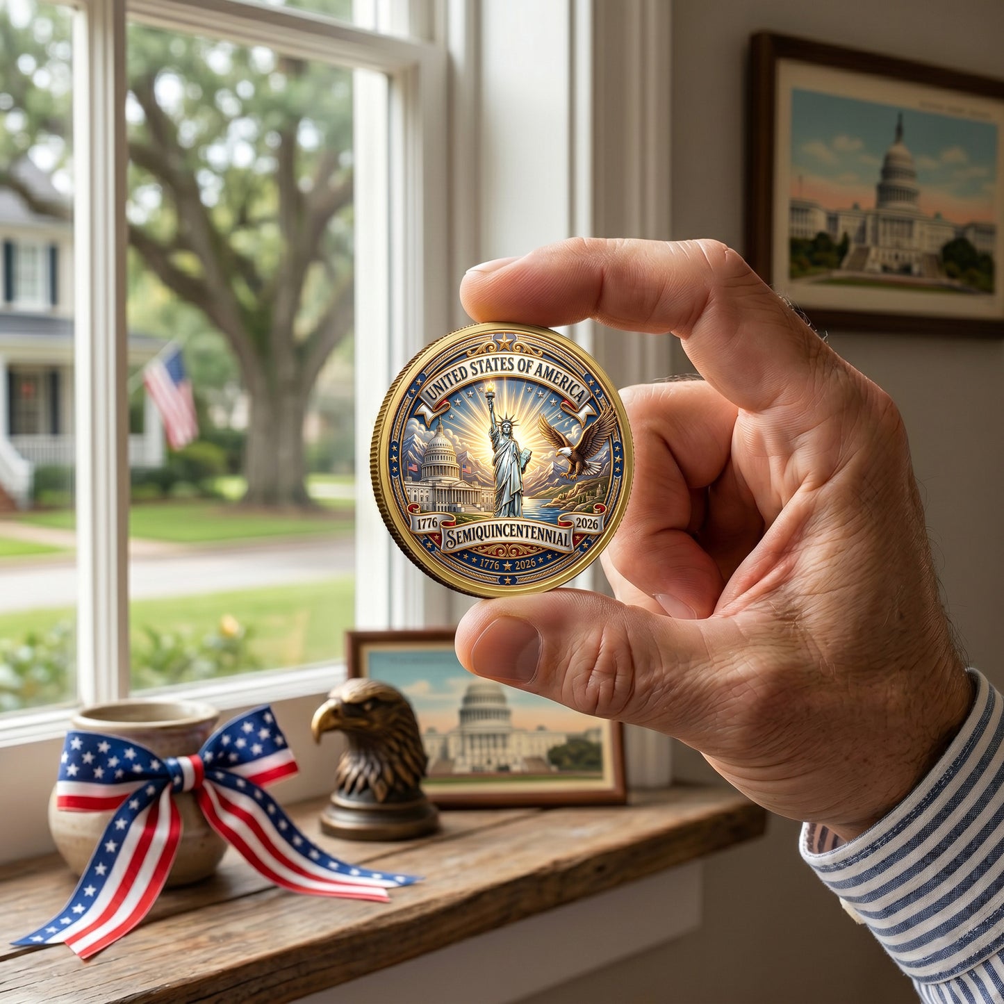 250 Years of Independence Commemorative Coin, Gold And Silver 250th Coin, 4th of July Patriotic Gift ETHY-05056300