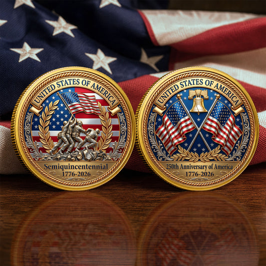 US America 250th Anniversary Commemorative Coin, Gold And Silver 250th Coin, Patriotic American ETHY-05056300