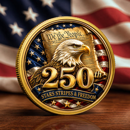 250th Anniversary USA Independence 1776–2026 Commemorative Coin, Gold And Silver 250th Coin, Patriotic Gifts ETHY-05056300
