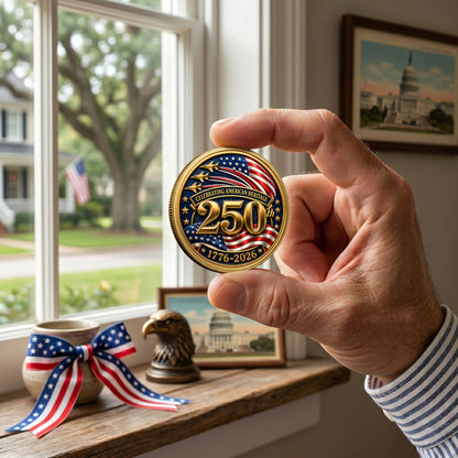 250th Anniversary USA Independence 1776–2026 Commemorative Coin, Gold And Silver 250th Coin, Patriotic Gifts ETHY-05056300