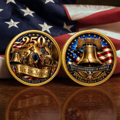 America 250th Anniversary Commemorative Coin, Gold And Silver 250th Coin, We The People Patriotic Gift ETHY-05056300