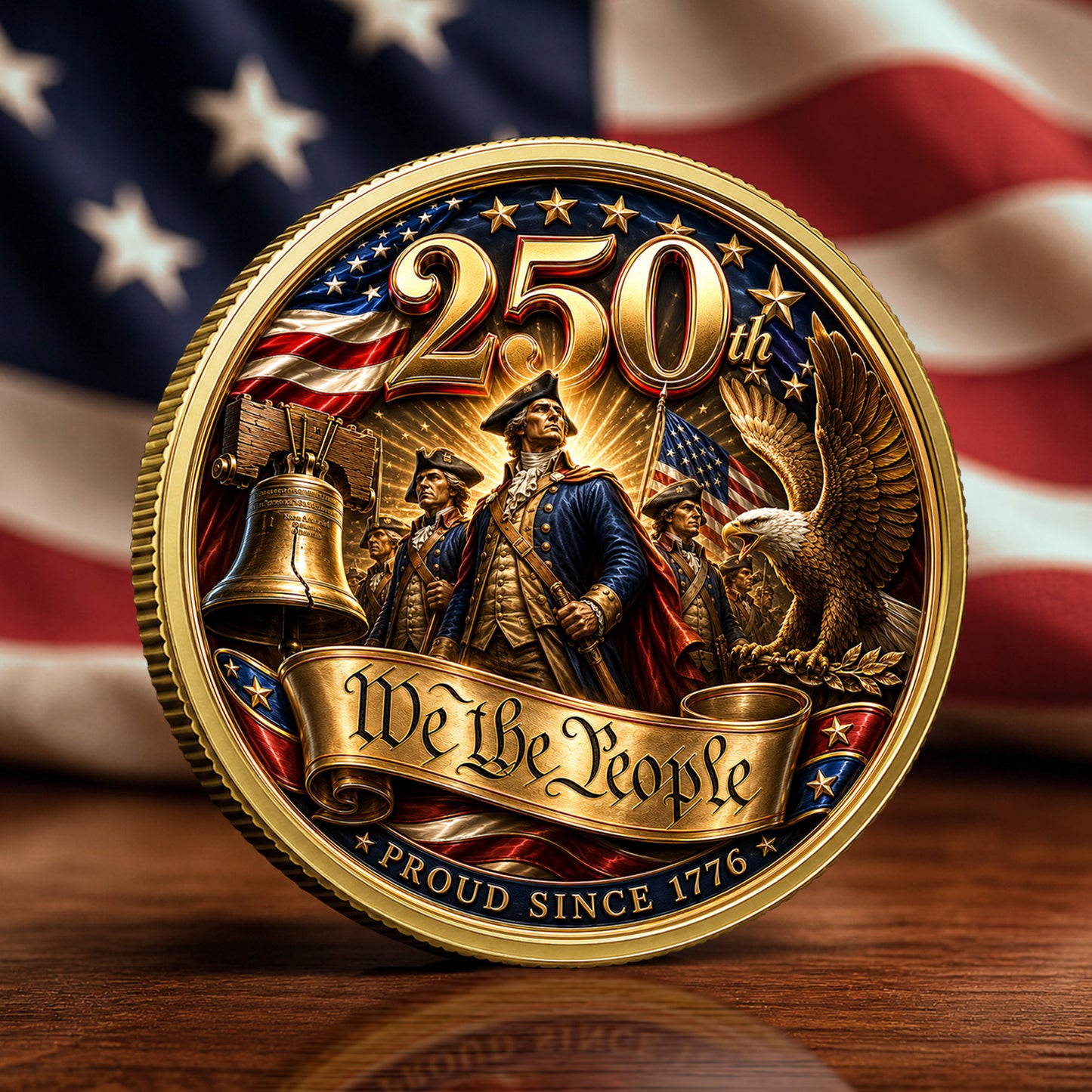 America 250th Anniversary Commemorative Coin, Gold And Silver 250th Coin, We The People Patriotic Gift ETHY-05056300