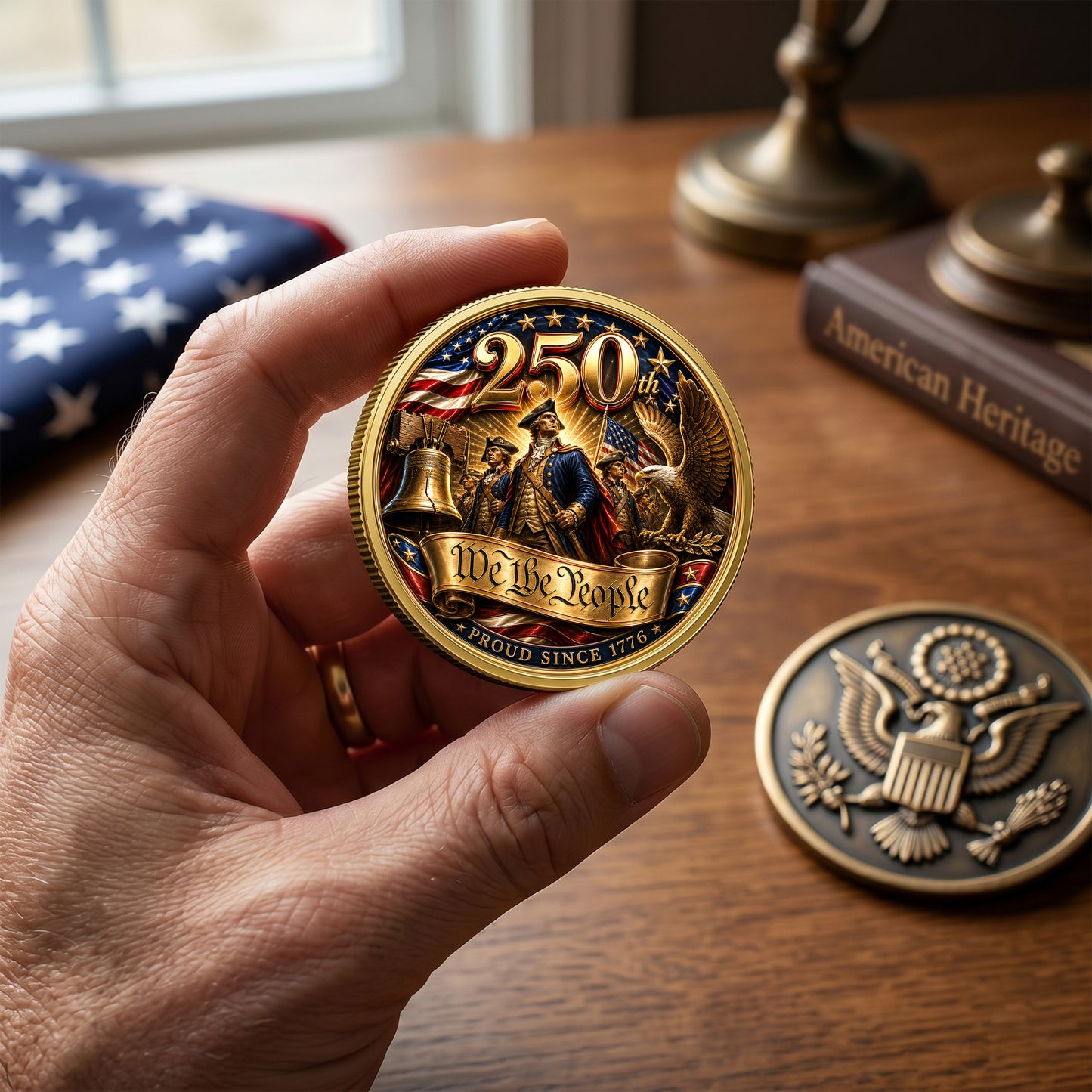 America 250th Anniversary Commemorative Coin, Gold And Silver 250th Coin, We The People Patriotic Gift ETHY-05056300