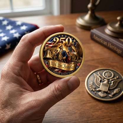 America 250th Anniversary Commemorative Coin, Gold And Silver 250th Coin, We The People Patriotic Gift ETHY-05056300