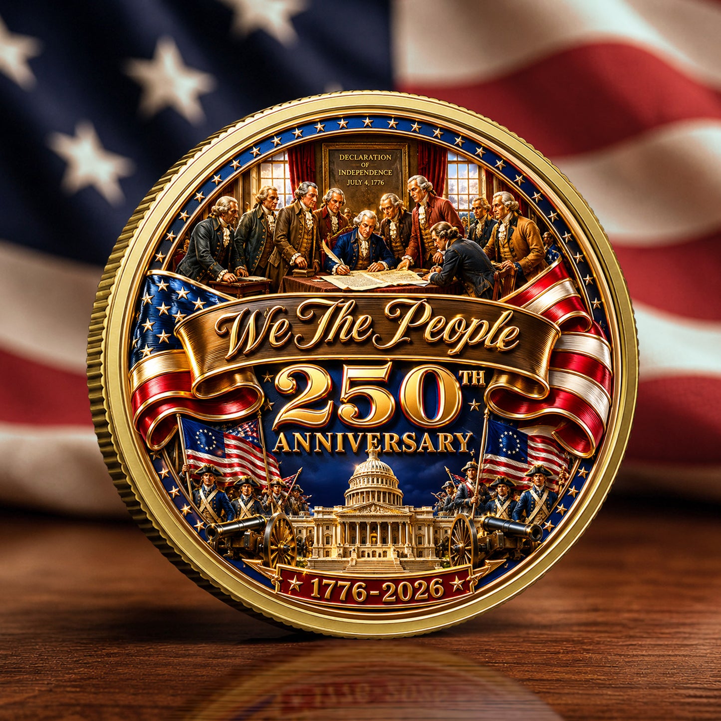 America 250th Anniversary Commemorative Coin, Gold And Silver 250th Coin, Independence Day Gifts ETHY-05056300