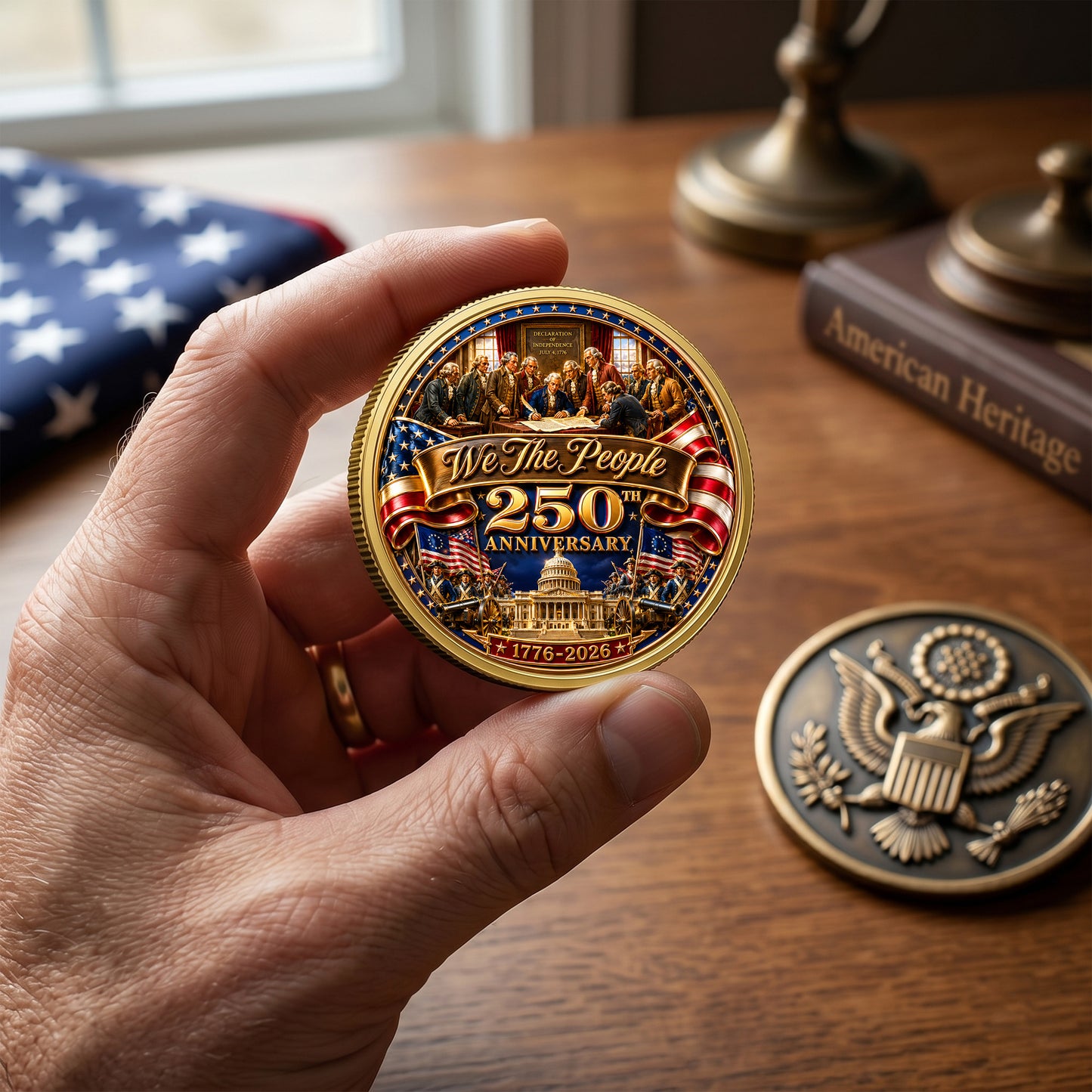 America 250th Anniversary Commemorative Coin, Gold And Silver 250th Coin, Independence Day Gifts ETHY-05056300