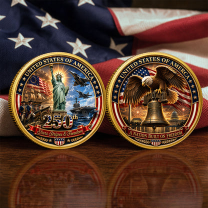 250th Independence Commemorative Coin, Gold And Silver 250th Coin, USA 250th Anniversary Coin, 1776-2026 Patriotic Gifts ETHY-05056300
