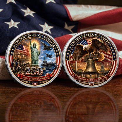 250th Independence Commemorative Coin, Gold And Silver 250th Coin, USA 250th Anniversary Coin, 1776-2026 Patriotic Gifts ETHY-05056300