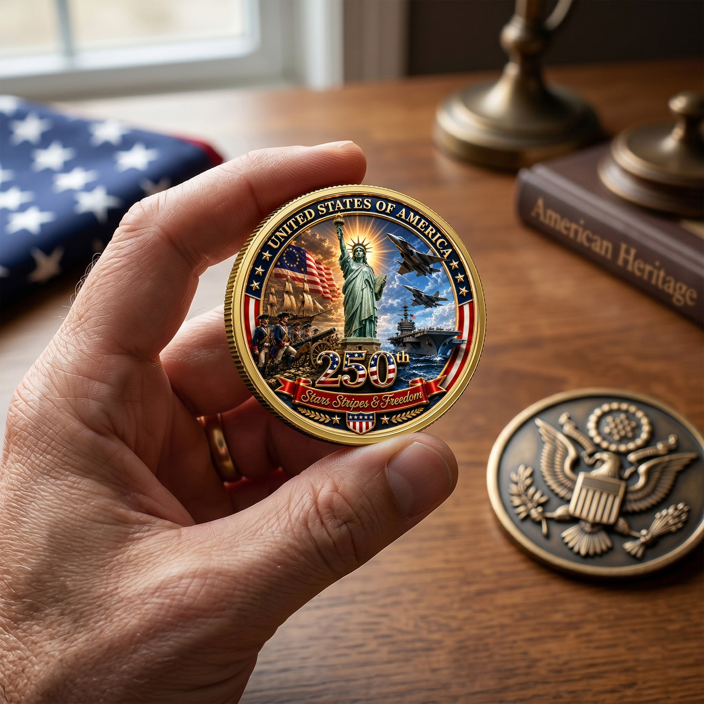250th Independence Commemorative Coin, Gold And Silver 250th Coin, USA 250th Anniversary Coin, 1776-2026 Patriotic Gifts ETHY-05056300