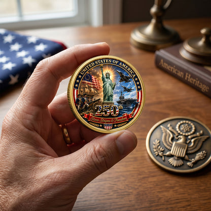 250th Independence Commemorative Coin, Gold And Silver 250th Coin, USA 250th Anniversary Coin, 1776-2026 Patriotic Gifts ETHY-05056300