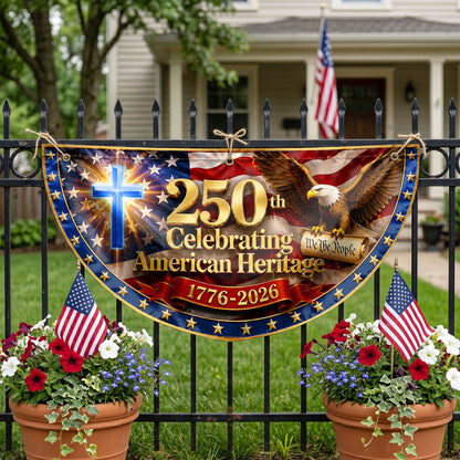 America 250th Anniversary Semicirle Flag, 1776–2026 Patriotic USA Independence Decor ETHY-05156481