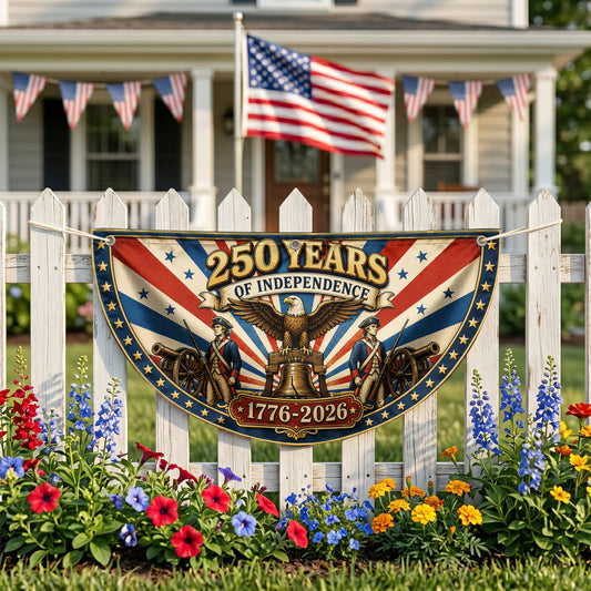 250th Anniversary United States Semicirle Flag, 1776-2026 Patriotic Flag, Patriotic Decoration ETHY-05156481
