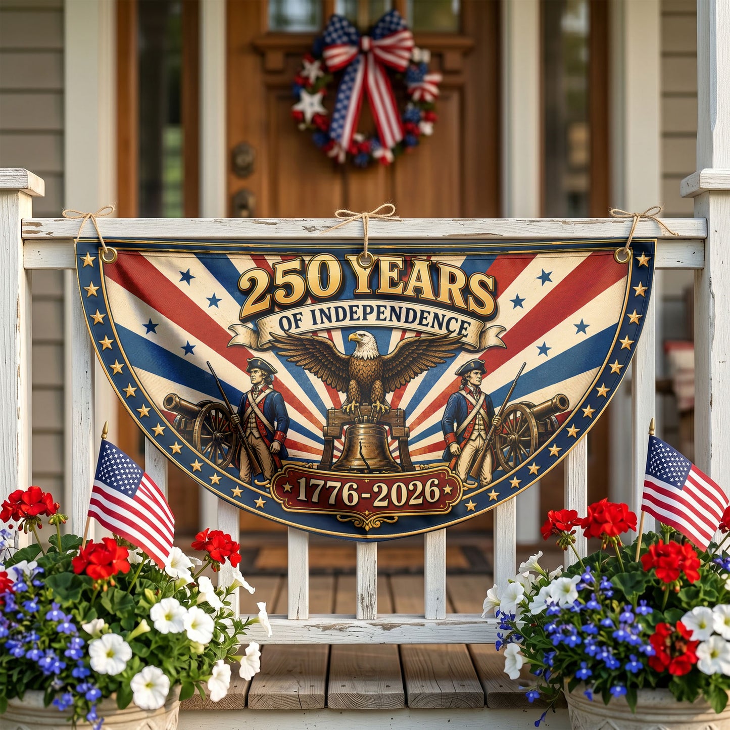 250th Anniversary United States Semicirle Flag, 1776-2026 Patriotic Flag, Patriotic Decoration ETHY-05156481