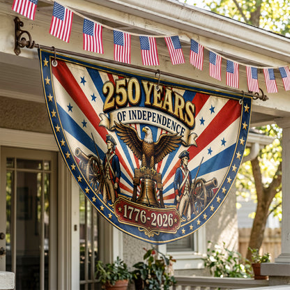 250th Anniversary United States Semicirle Flag, 1776-2026 Patriotic Flag, Patriotic Decoration ETHY-05156481
