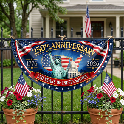 USA 250 Years Of Independence Semicirle Flag, Independence Day Gifts ETHY-05156481