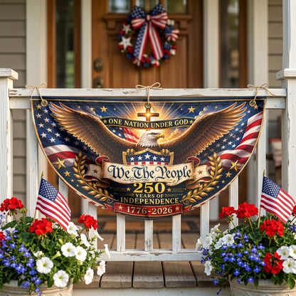 250 Years America Semicirle Flag, Patriotic Flag, 1776–2026 Eagle Flag, Independence Day Gifts ETHY-05156481