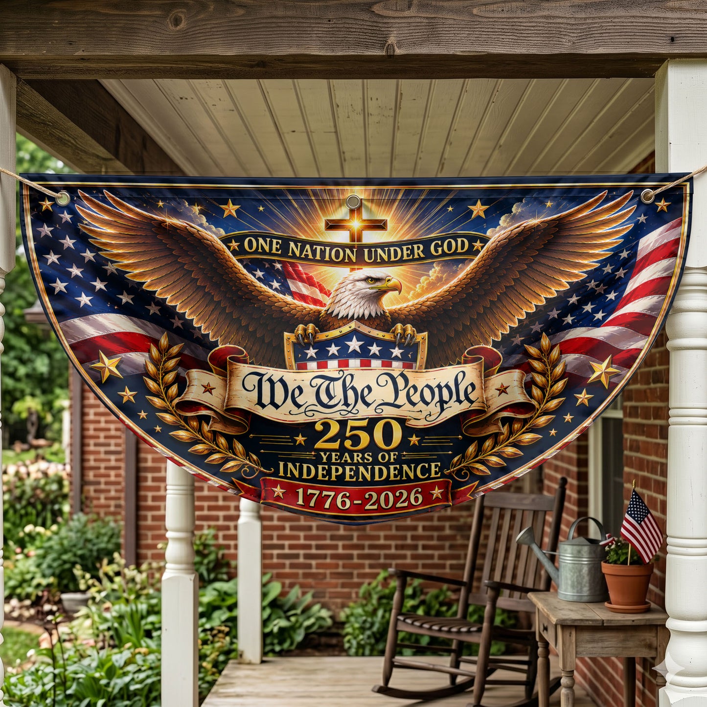 250 Years America Semicirle Flag, Patriotic Flag, 1776–2026 Eagle Flag, Independence Day Gifts ETHY-05156481