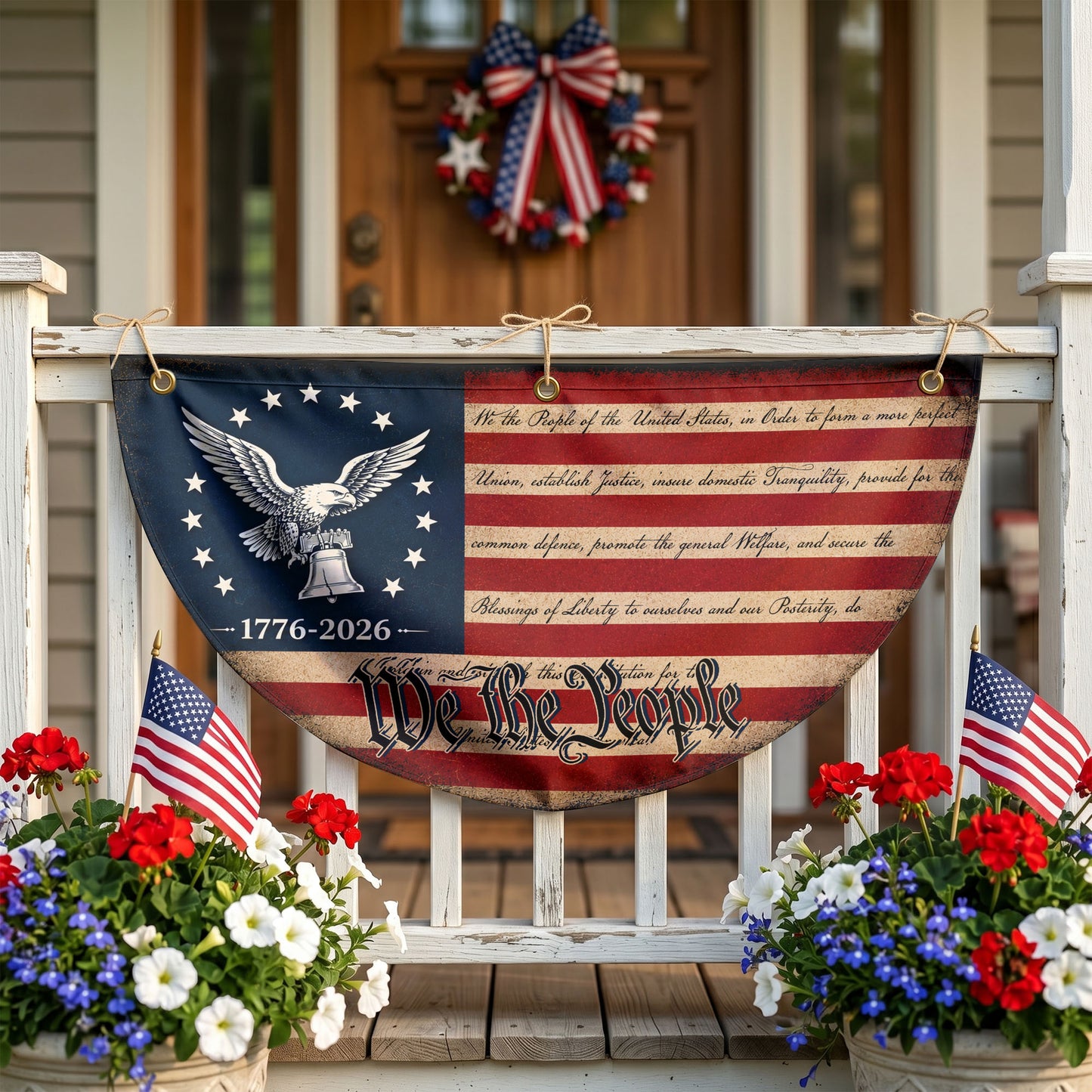 USA 250th Anniversary Semicirle Flag, 1776-2026 Patriotic Flag, 4th of July Gift ETHY-05156481