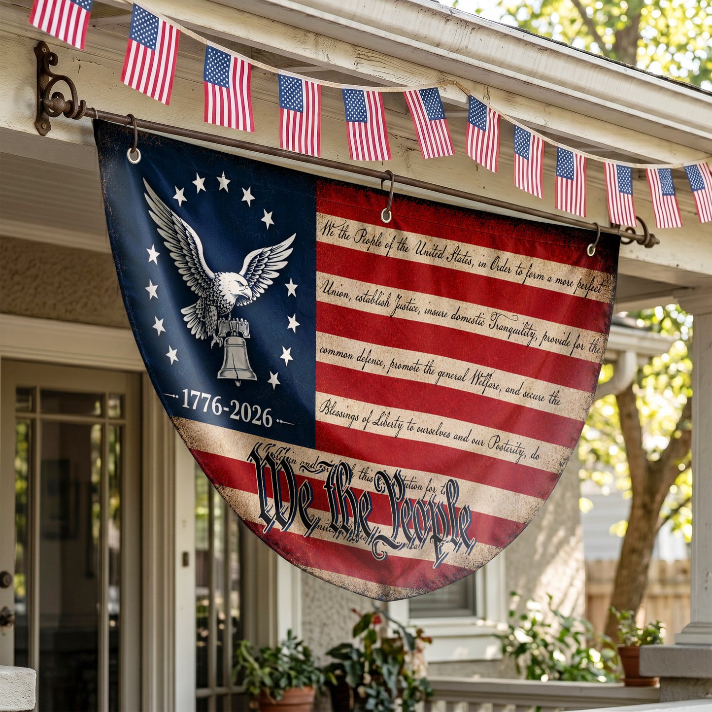 USA 250th Anniversary Semicirle Flag, 1776-2026 Patriotic Flag, 4th of July Gift ETHY-05156481