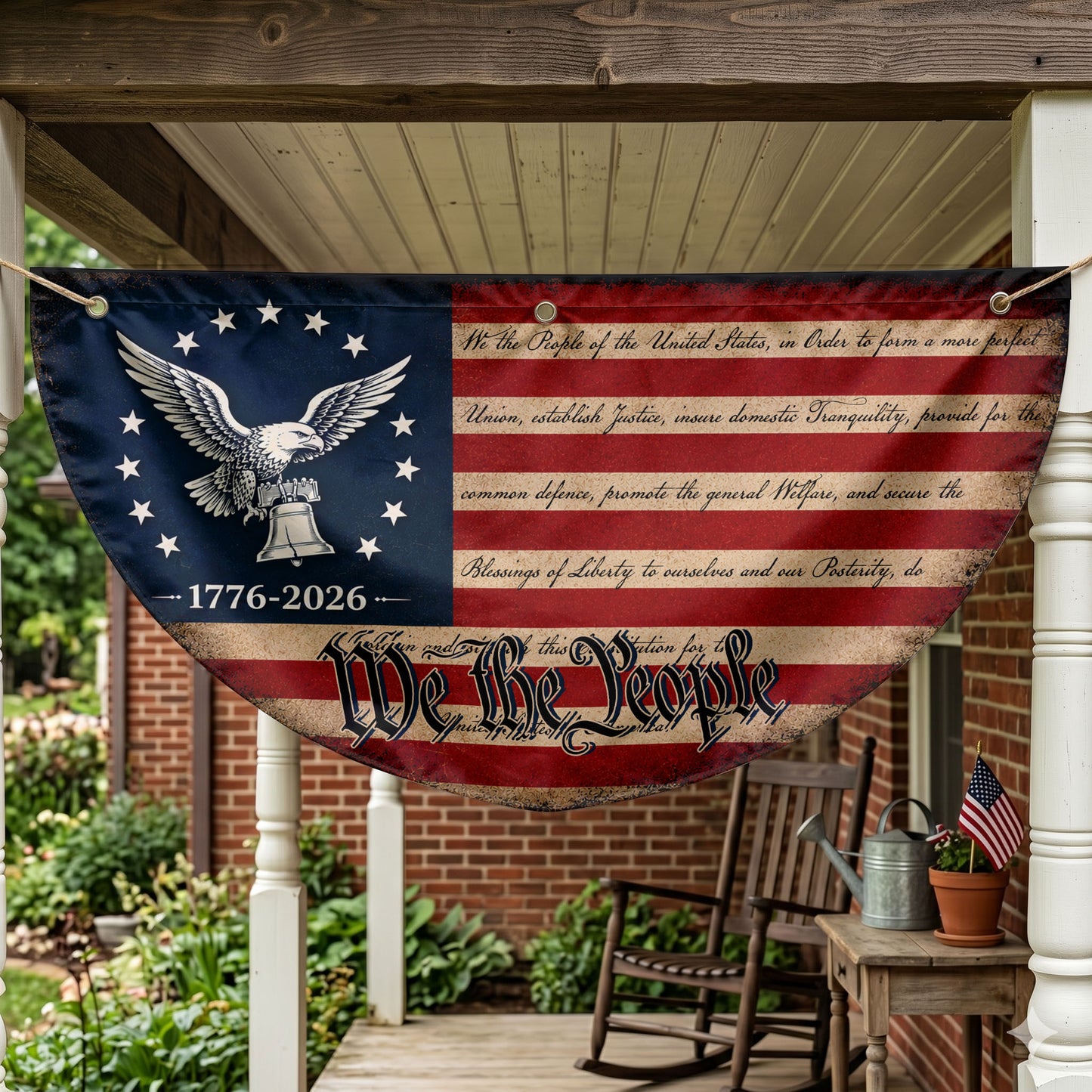 USA 250th Anniversary Semicirle Flag, 1776-2026 Patriotic Flag, 4th of July Gift ETHY-05156481