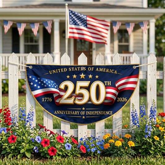 America 250th Semicirle Flag, 250 Years American Flag, 1776-2026 Anniversary, 4th of July Gift  ETHY-05156481