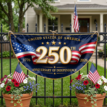 America 250th Semicirle Flag, 250 Years American Flag, 1776-2026 Anniversary, 4th of July Gift  ETHY-05156481