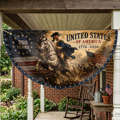 250th Anniversary Semicirle Flag, 250 Years Of Freedom Flag, USA Patriotic Gift ETHY-05156481