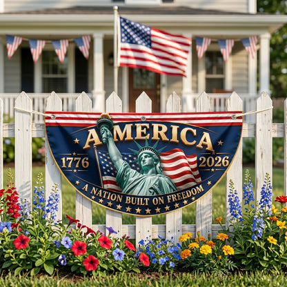 250 Years America Semicirle Flag, Patriotic Flag, 1776–2026 USA Patriotic Decoration ETHY-05156481