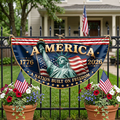 250 Years America Semicirle Flag, Patriotic Flag, 1776–2026 USA Patriotic Decoration ETHY-05156481