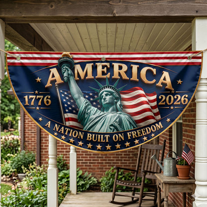 250 Years America Semicirle Flag, Patriotic Flag, 1776–2026 USA Patriotic Decoration ETHY-05156481