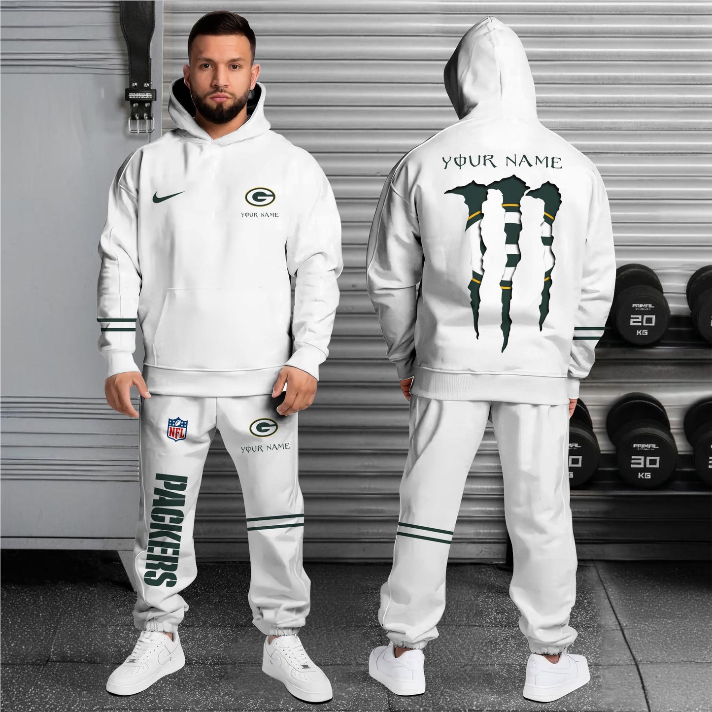 Green Bay Packers Combo Custom Hoodie And Sweatpants, Gift For Sport Fans ETRG-62589