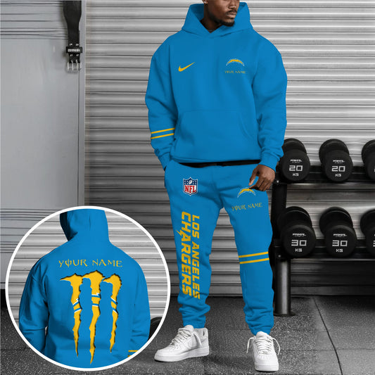 Los Angeles Chargers Combo Custom Hoodie And Sweatpants, Gift For Sport Fans ETRG-62589