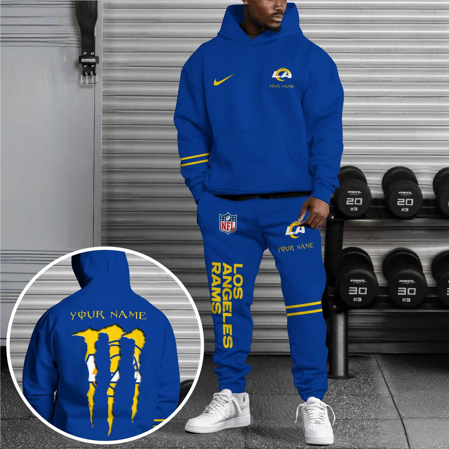 Los Angeles Rams Combo Custom Hoodie And Sweatpants, Gift For Sport Fans ETRG-62589