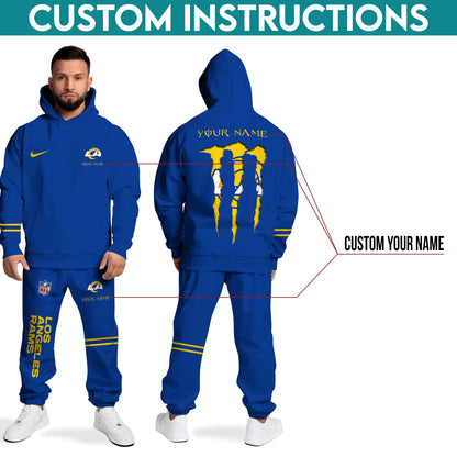 Los Angeles Rams Combo Custom Hoodie And Sweatpants, Gift For Sport Fans ETRG-62589