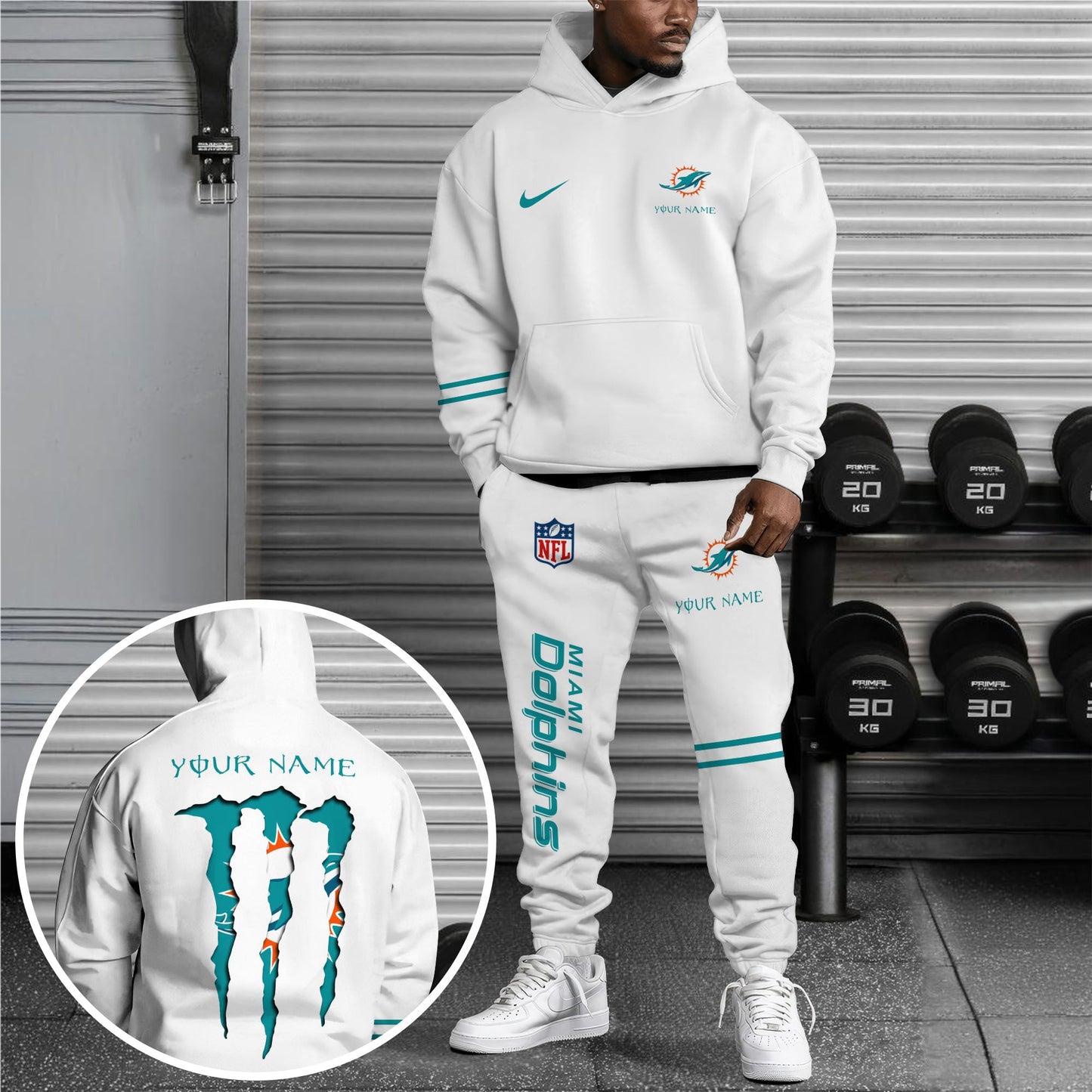 Miami Dolphins Combo Custom Hoodie And Sweatpants, Gift For Sport Fans ETRG-62589