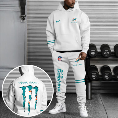 Miami Dolphins Combo Custom Hoodie And Sweatpants, Gift For Sport Fans ETRG-62589