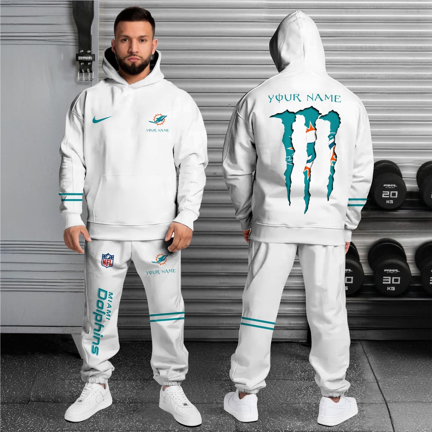 Miami Dolphins Combo Custom Hoodie And Sweatpants, Gift For Sport Fans ETRG-62589