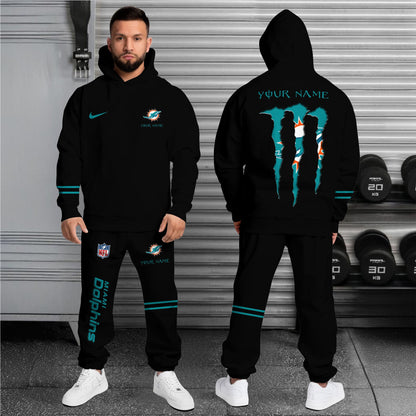 Miami Dolphins Combo Custom Hoodie And Sweatpants, Gift For Sport Fans ETRG-62589