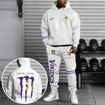 Minnesota Vikings Combo Custom Hoodie And Sweatpants, Gift For Sport Fans ETRG-62589