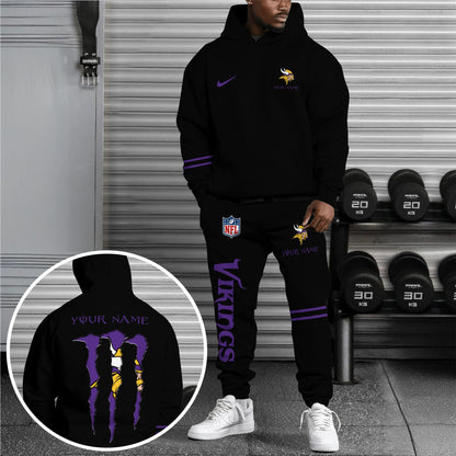 Minnesota Vikings Combo Custom Hoodie And Sweatpants, Gift For Sport Fans ETRG-62589