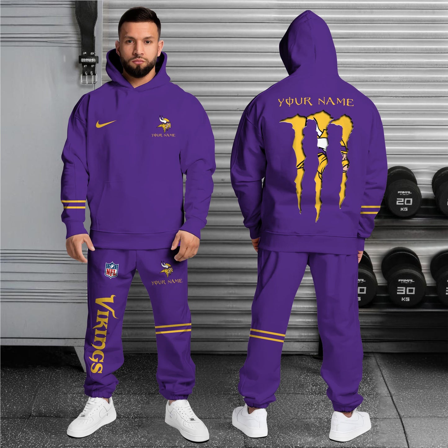 Minnesota Vikings Combo Custom Hoodie And Sweatpants, Gift For Sport Fans ETRG-62589
