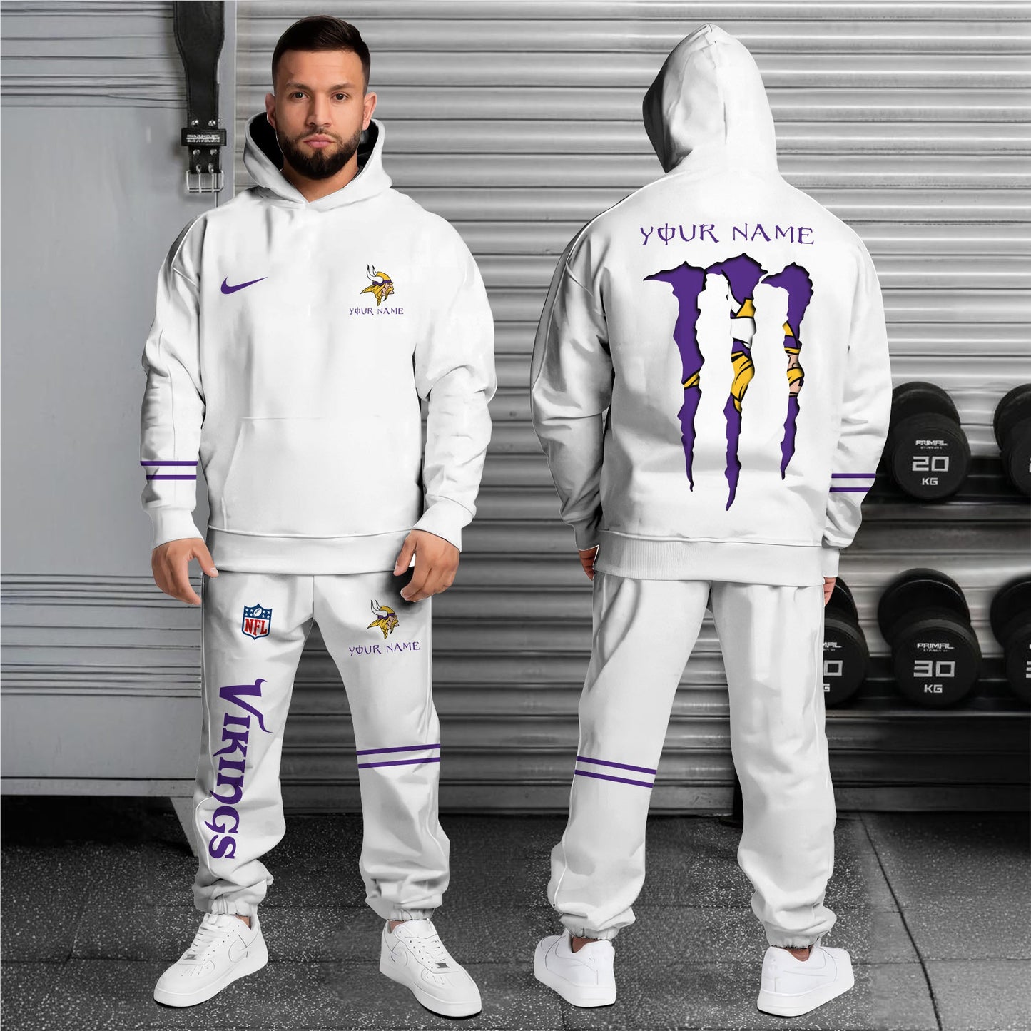 Minnesota Vikings Combo Custom Hoodie And Sweatpants, Gift For Sport Fans ETRG-62589