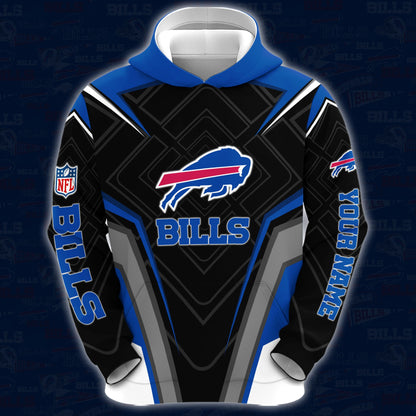 Buffalo Bills Combo Hoodie And Sweatpants Custom Your Name, Sport Hoodie Sweatpants Set, Sport Gifts For Fans ETRG-62591